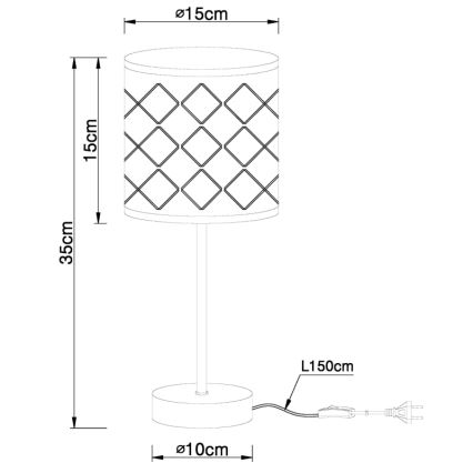 Globo 15228T - Stolní lampa KIDAL 1xE14/40W/230V