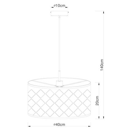 Globo 15229H - Lustr na lanku CLARKE 1xE27/60W/230V