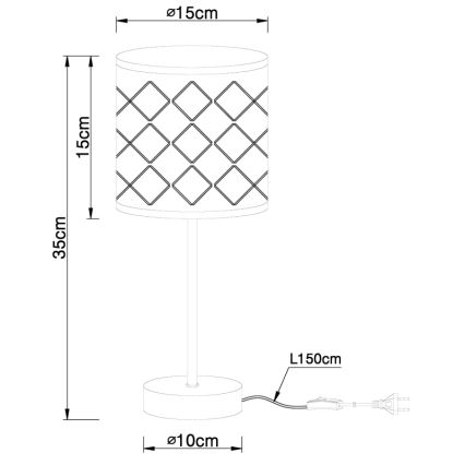 Globo 15229T - Stolní lampa CLARKE 1xE14/40W/230V