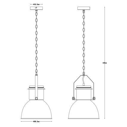 Globo - Lustr na řetězu 1xE27/40W/230V