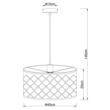 Globo - Lustr na lanku 1xE27/60W/230V