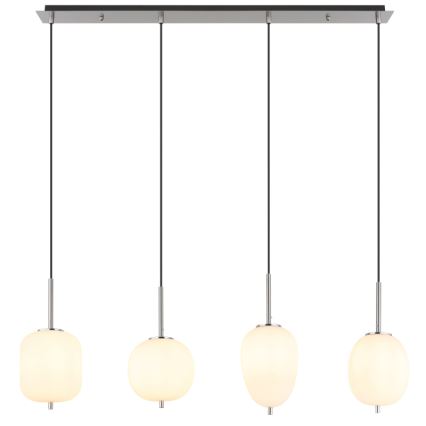 Globo - Lustr na lanku 4xE14/40W/230V bílá