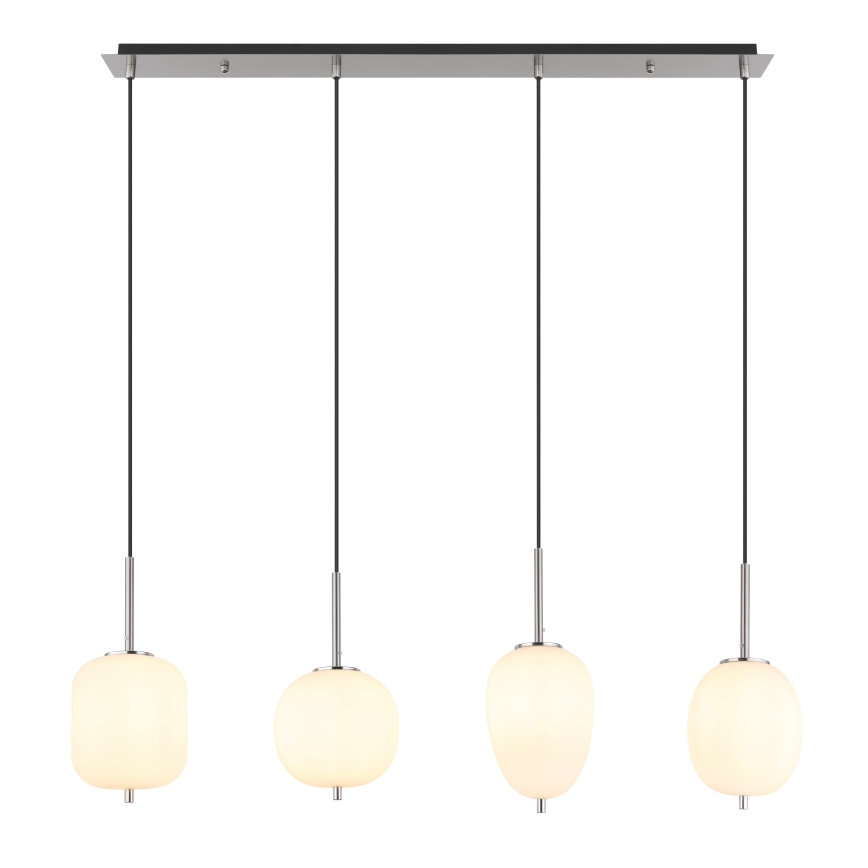 Globo - Lustr na lanku 4xE14/40W/230V bílá