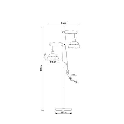 Globo - Stojací lampa 2xE27/60W/230V