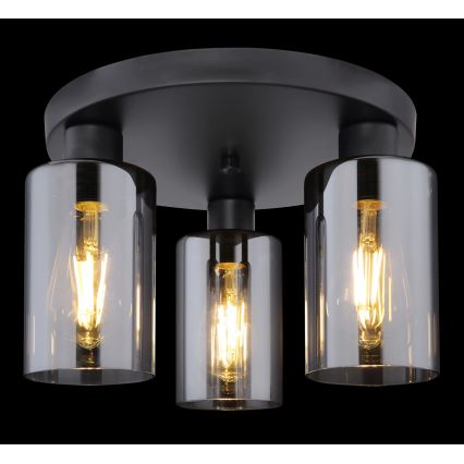 Globo - Stropní svítidlo 3xE27/60W/230V černá