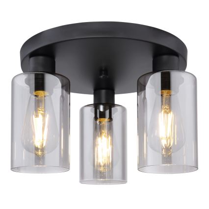 Globo - Stropní svítidlo 3xE27/60W/230V černá