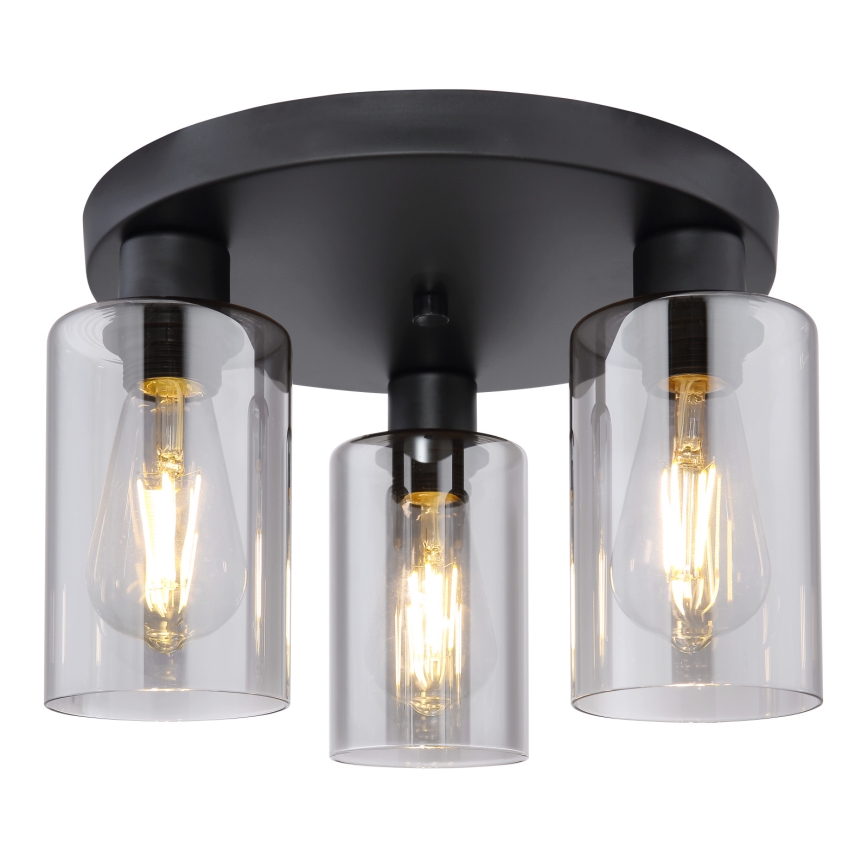 Globo - Stropní svítidlo 3xE27/60W/230V černá