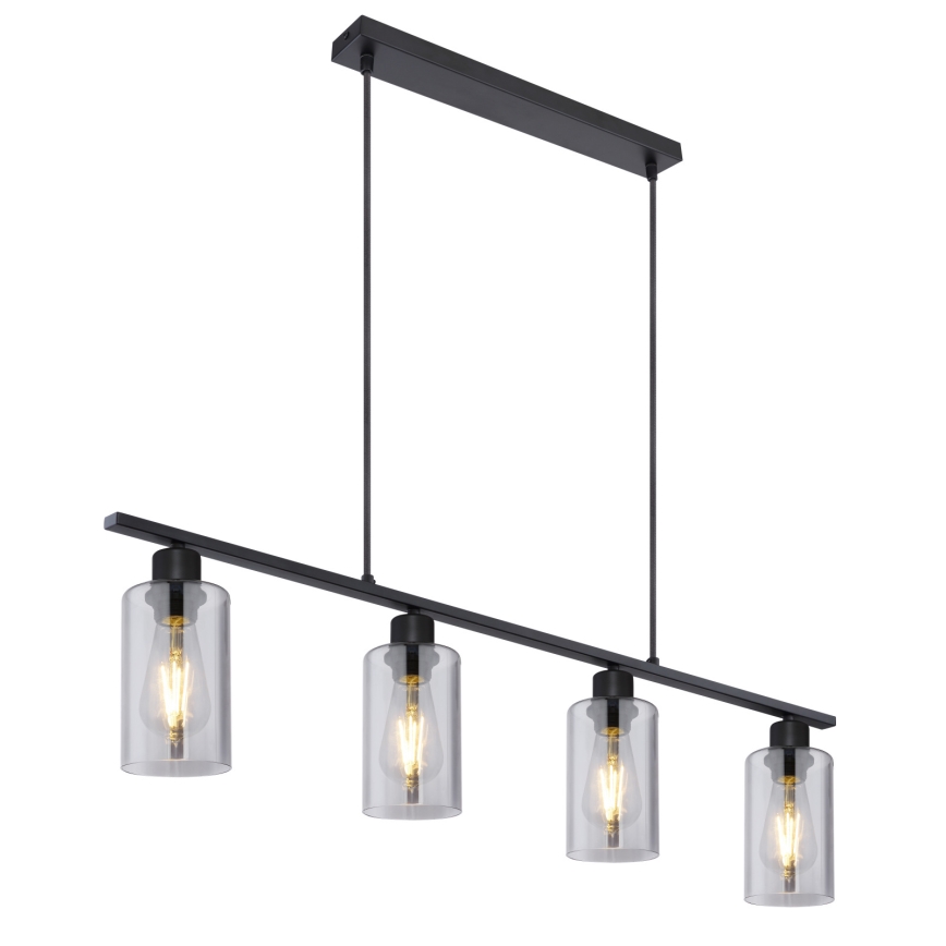 Globo - Lustr na lanku 4xE27/60W/230V černá