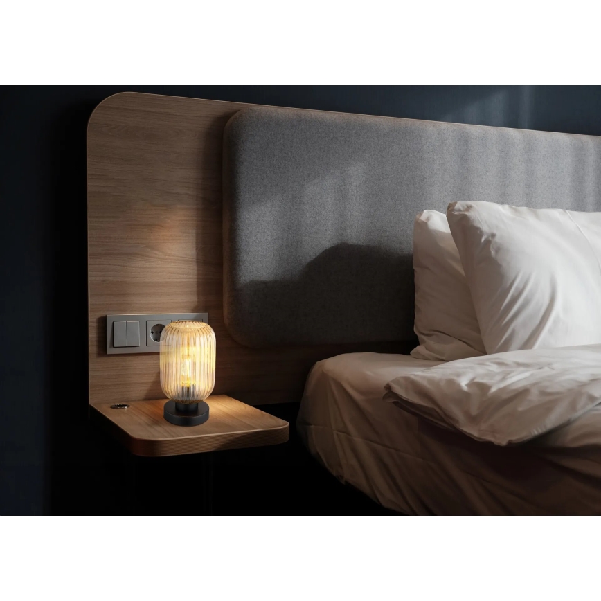 Globo - Stolní lampa 1xE27/40W/230V hnědá