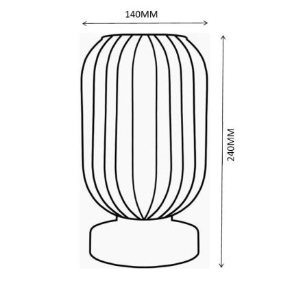 Globo - Stolní lampa 1xE27/40W/230V hnědá