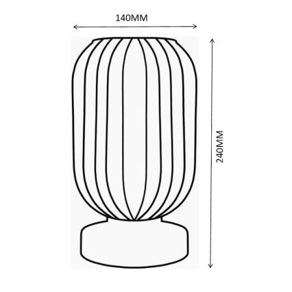 Globo - Stolní lampa 1xE27/40W/230V bílá