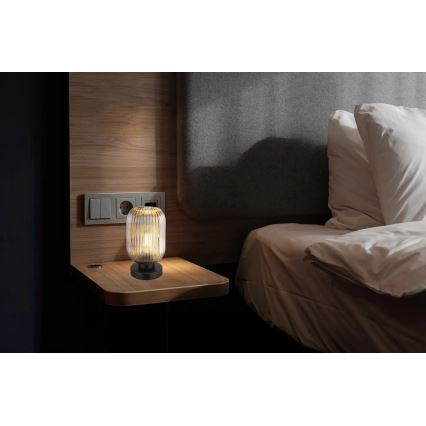 Globo - Stolní lampa 1xE27/40W/230V šedá