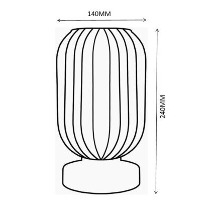 Globo - Stolní lampa 1xE27/40W/230V šedá