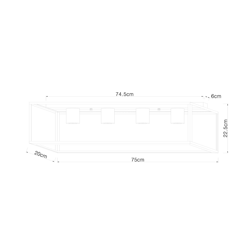 Globo - Stropní svítidlo 4xE27/60W/230V