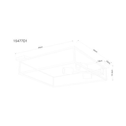 Globo - Stropní svítidlo 3xE27/60W/230V