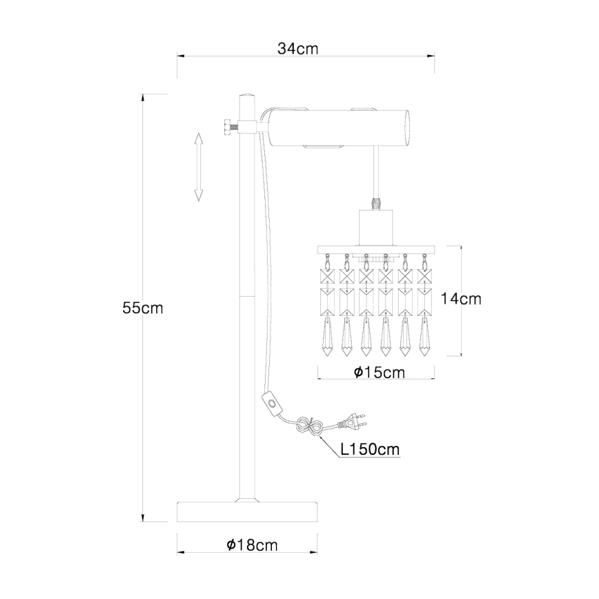 Globo - Stolní lampa 1xE27/40W/230V
