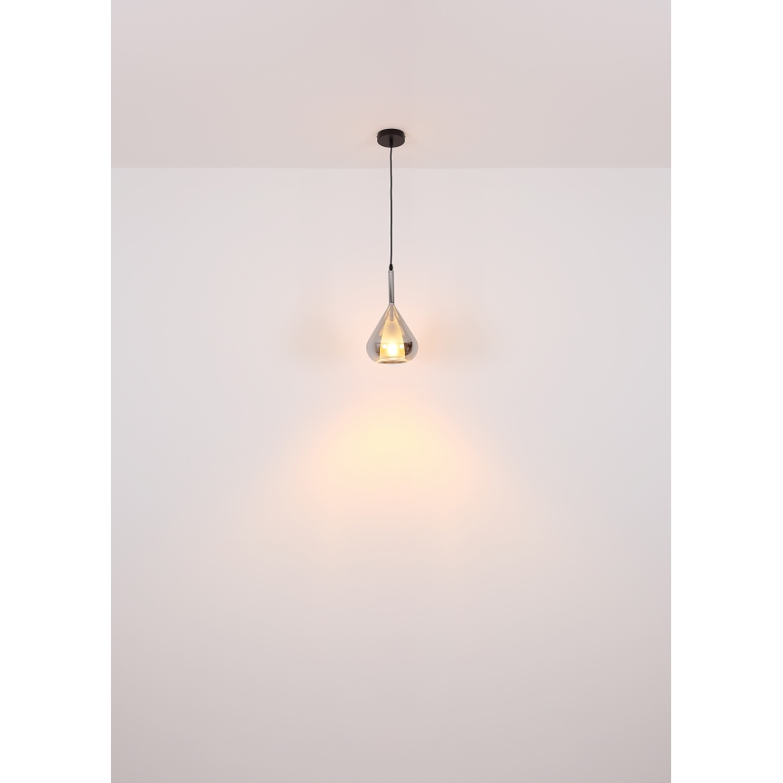 Globo - Lustr na lanku 1xE27/60W/230V pr. 20 cm černá