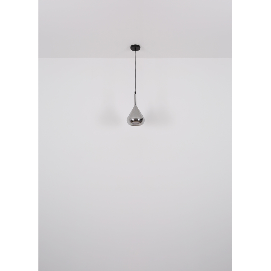 Globo - Lustr na lanku 1xE27/60W/230V pr. 20 cm černá