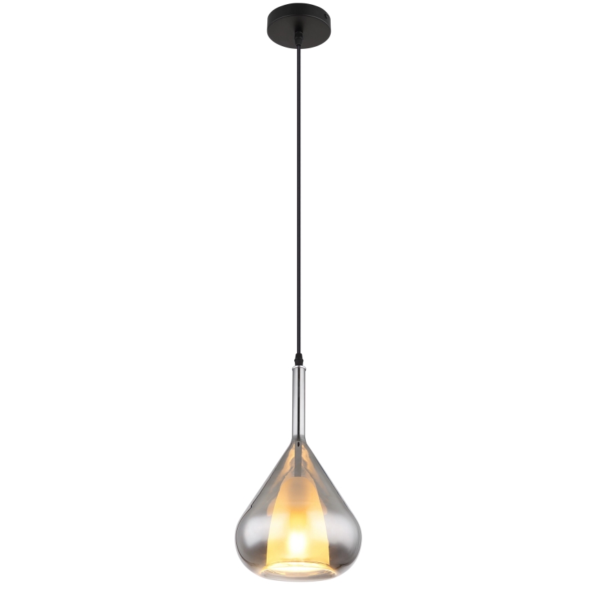 Globo - Lustr na lanku 1xE27/60W/230V pr. 20 cm černá