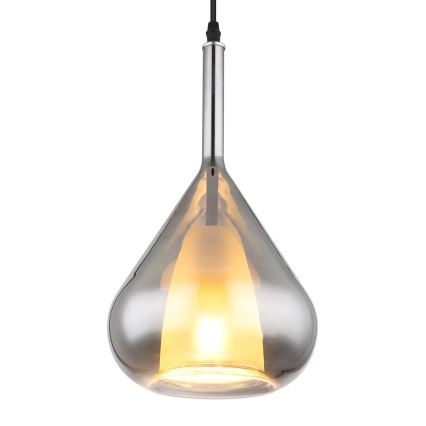 Globo - Lustr na lanku 1xE27/60W/230V pr. 20 cm černá