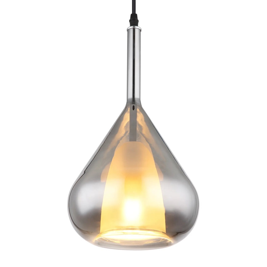 Globo - Lustr na lanku 1xE27/60W/230V pr. 20 cm černá