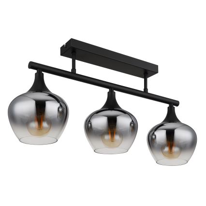 Globo - Přisazený lustr 3xE27/40W/230V černá