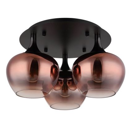 Globo - Přisazený lustr 3xE27/40W/230V pr. 45 cm měděná