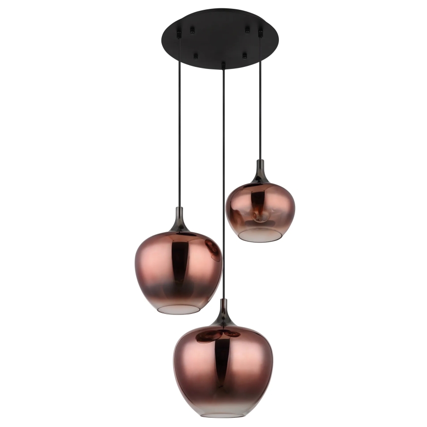 Globo - Lustr na lanku 3xE27/40W/230V měděná