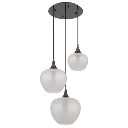 Globo - Lustr na lanku 3xE27/40W/230V bílá/antracit