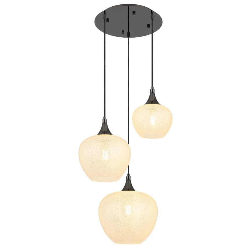 Globo - Lustr na lanku 3xE27/40W/230V bílá/antracit