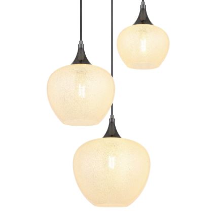 Globo - Lustr na lanku 3xE27/40W/230V bílá/antracit