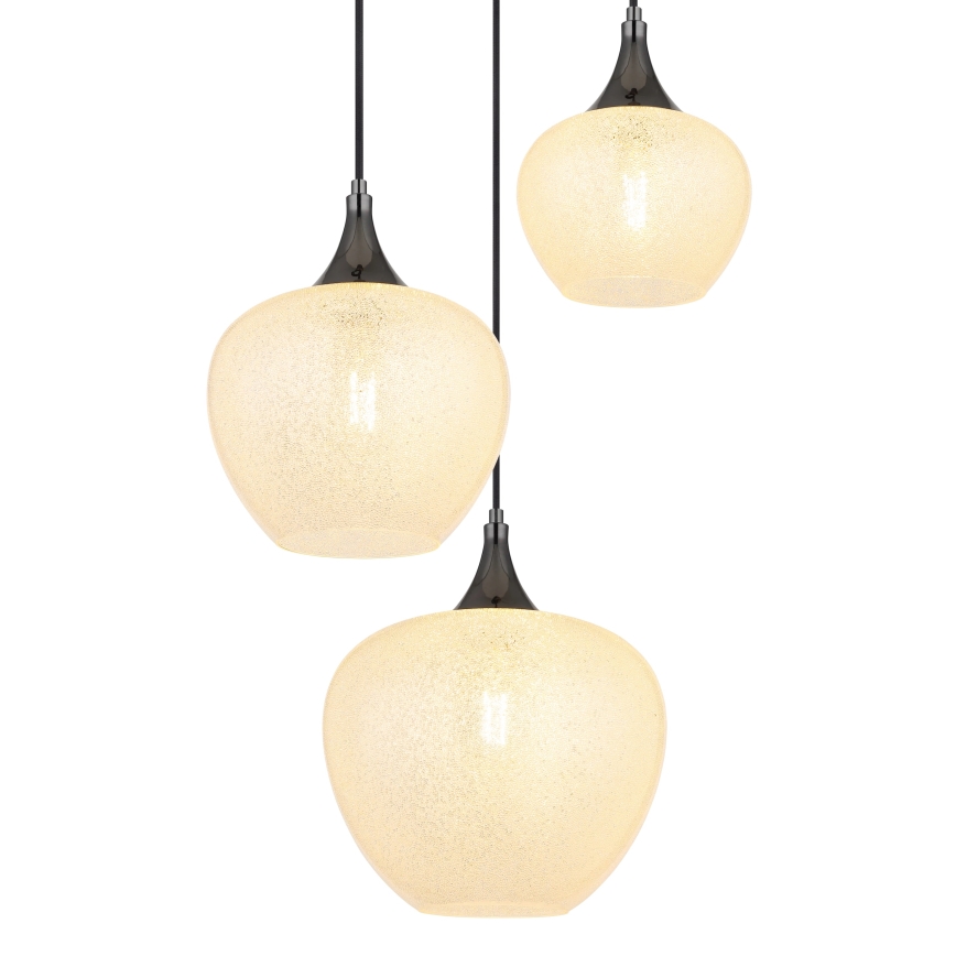 Globo - Lustr na lanku 3xE27/40W/230V bílá/antracit