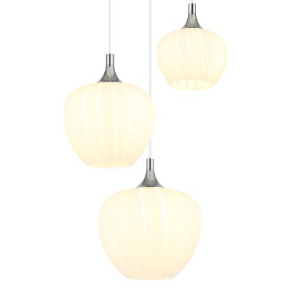 Globo - Lustr na lanku 3xE27/40W/230V bílá