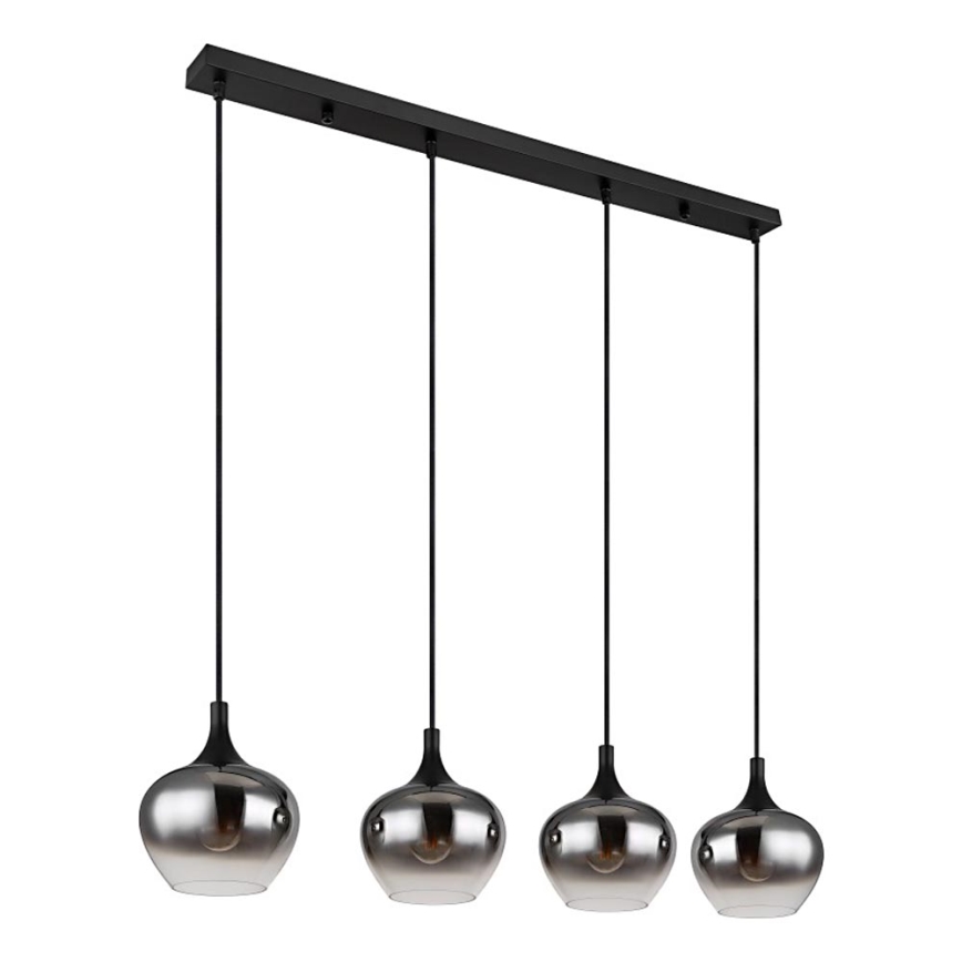 Globo - Lustr na lanku 4xE27/40W/230V černá