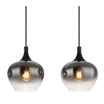 Globo - Lustr na lanku 4xE27/40W/230V černá