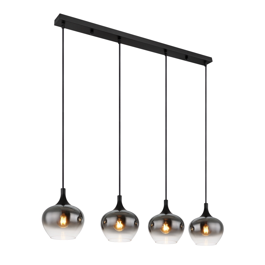 Globo - Lustr na lanku 4xE27/40W/230V černá