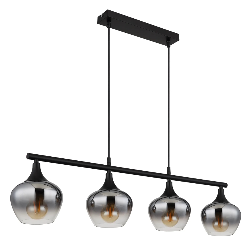 Globo - Lustr na lanku 4xE27/40W/230V černá