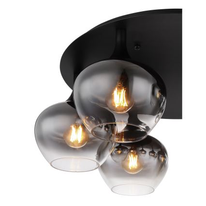Globo - Přisazený lustr 6xE27/40W/230V pr. 65 cm černá