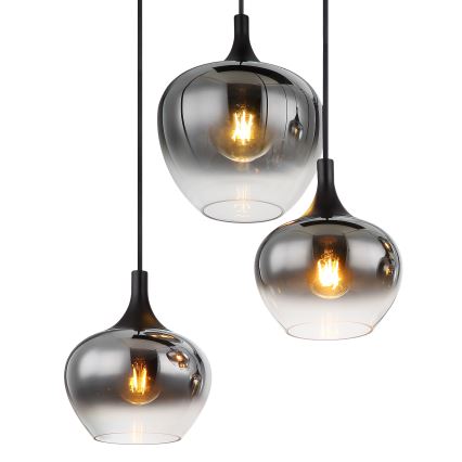 Globo - Lustr na lanku 6xE27/40W/230V černá