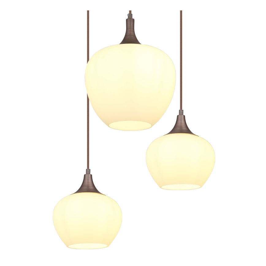 Globo - Lustr na lanku 6xE27/40W/230V bílá