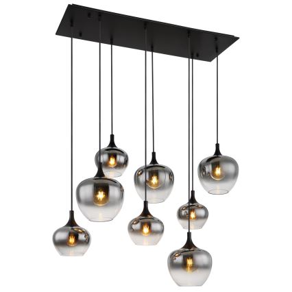 Globo - Lustr na lanku 8xE27/40W/230V černá