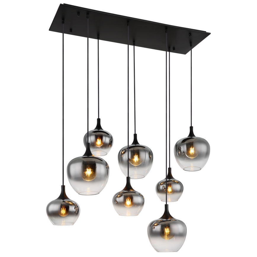 Globo - Lustr na lanku 8xE27/40W/230V černá