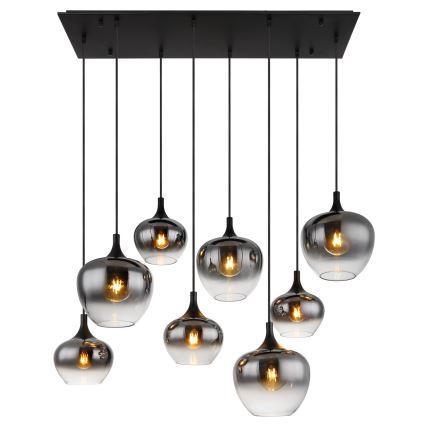 Globo - Lustr na lanku 8xE27/40W/230V černá