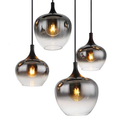 Globo - Lustr na lanku 8xE27/40W/230V černá