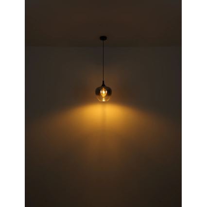 Globo - Lustr na lanku 1xE27/40W/230V pr. 24 cm černá
