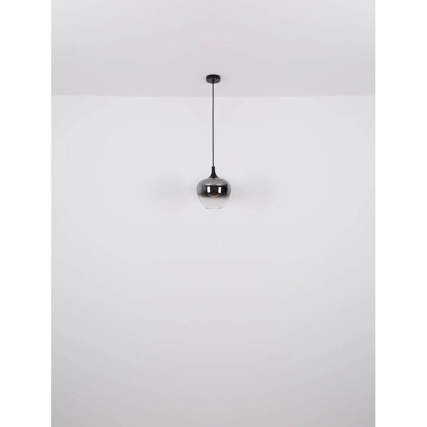Globo - Lustr na lanku 1xE27/40W/230V pr. 24 cm černá