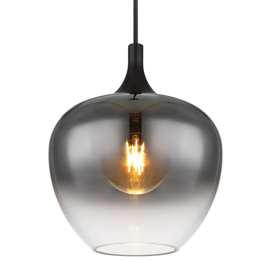 Globo - Lustr na lanku 1xE27/40W/230V pr. 24 cm černá