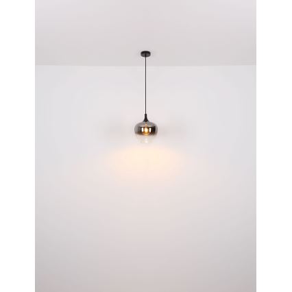 Globo - Lustr na lanku 1xE27/60W/230V pr. 29 cm černá
