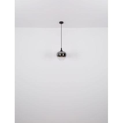 Globo - Lustr na lanku 1xE27/60W/230V pr. 29 cm černá