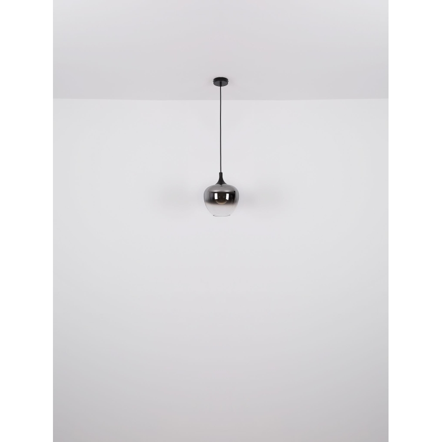 Globo - Lustr na lanku 1xE27/60W/230V pr. 29 cm černá